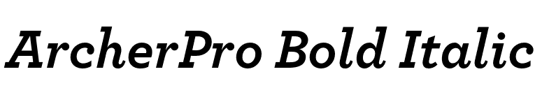 ArcherPro Bold Italic font preview