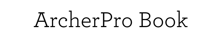 ArcherPro Book font preview