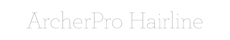 ArcherPro Hairline font preview