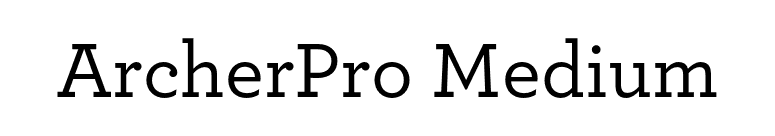 ArcherPro Medium font preview