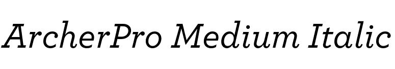 ArcherPro Medium Italic font preview