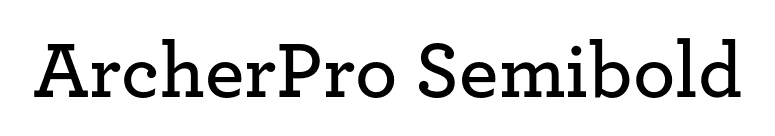 ArcherPro Semibold font preview