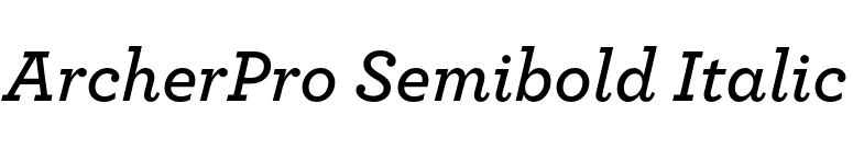 ArcherPro Semibold Italic font preview