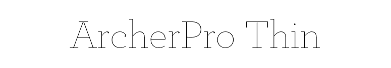 ArcherPro Thin font preview