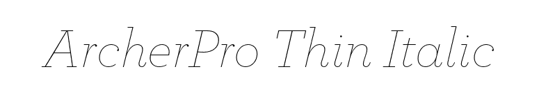 ArcherPro Thin Italic font preview