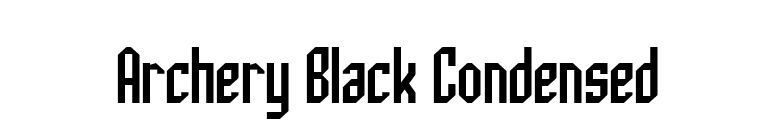 Archery Black Condensed font preview
