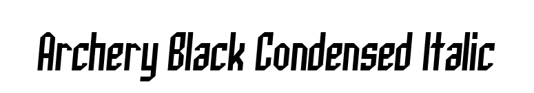 Archery Black Condensed Italic font preview