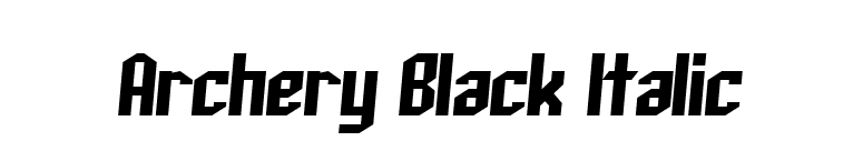 Archery Black Italic font preview