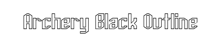 Archery Black Outline font preview