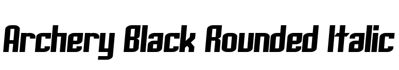 Archery Black Rounded Italic font preview