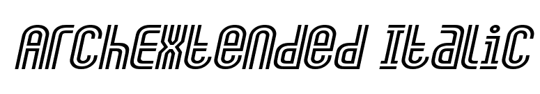 ArchExtended Italic font preview