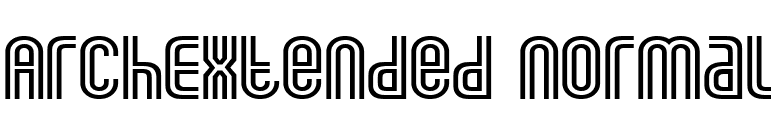 ArchExtended Normal font preview