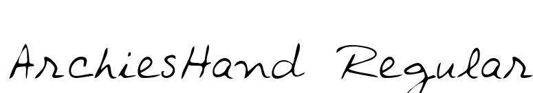 ArchiesHand Regular font preview