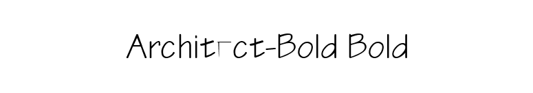 Architect-Bold Bold font preview