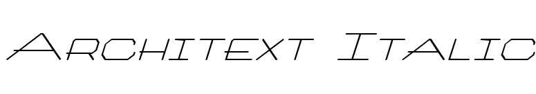 Architext Italic font preview