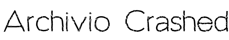 Archivio Crashed font preview