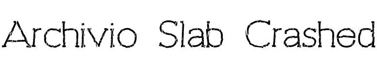 Archivio Slab Crashed font preview