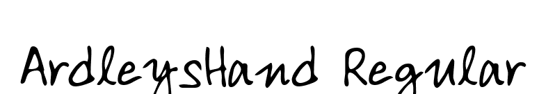 ArdleysHand Regular font preview
