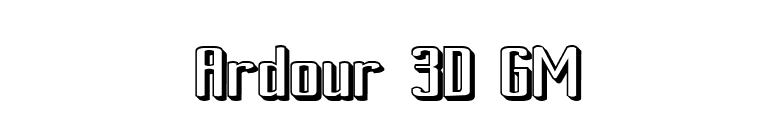 Ardour 3D GM font preview