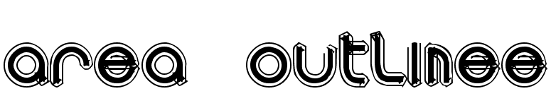 area OUTLINEe font preview
