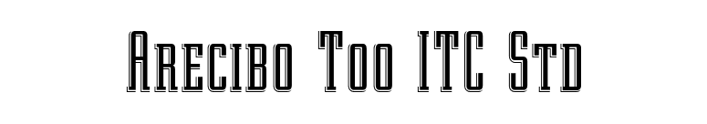 Arecibo Too ITC Std font preview