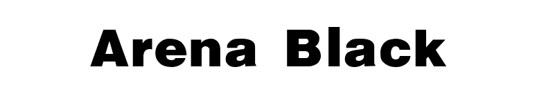Arena Black font preview