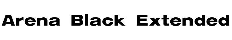 Arena Black Extended font preview