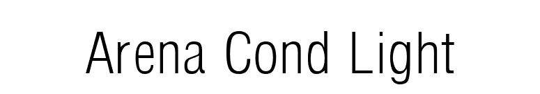 Arena Cond Light font preview
