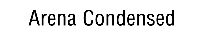 Arena Condensed font preview