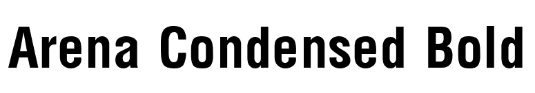 Arena Condensed Bold font preview