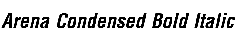 Arena Condensed Bold Italic font preview