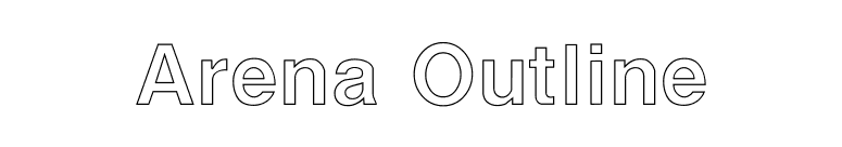 Arena Outline font preview