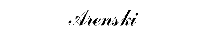Arenski font preview
