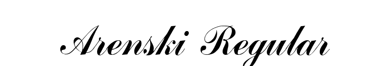 Arenski Regular font preview