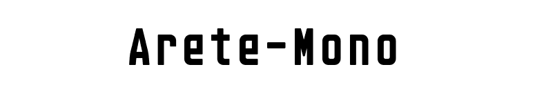 Arete-Mono font preview