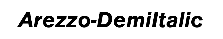Arezzo-DemiItalic font preview