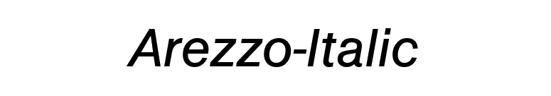 Arezzo-Italic font preview