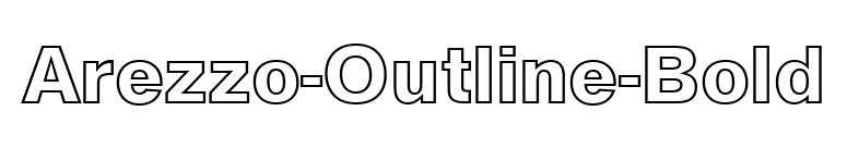 Arezzo-Outline-Bold font preview