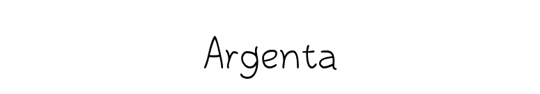 Argenta font preview