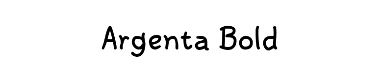 Argenta Bold font preview