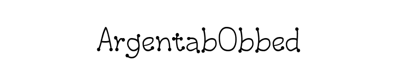 ArgentabObbed font preview