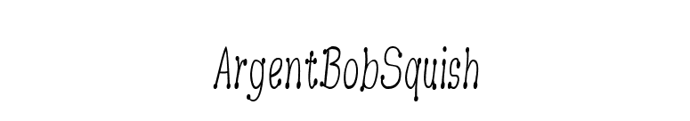 ArgentBobSquish font preview