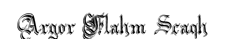 Argor Flahm Scaqh font preview