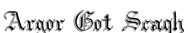 Argor Got Scaqh font preview