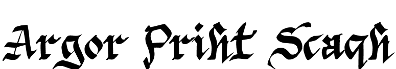Argor Priht Scaqh font preview