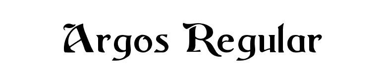 Argos Regular font preview