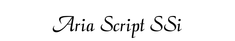 Aria Script SSi font preview