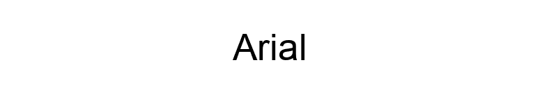 Arial font preview