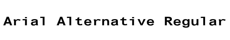 Arial Alternative Regular font preview