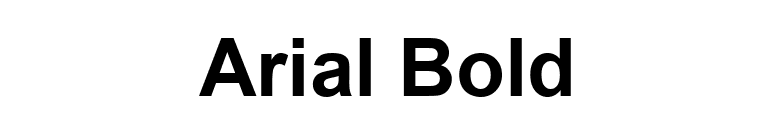Arial Bold font preview